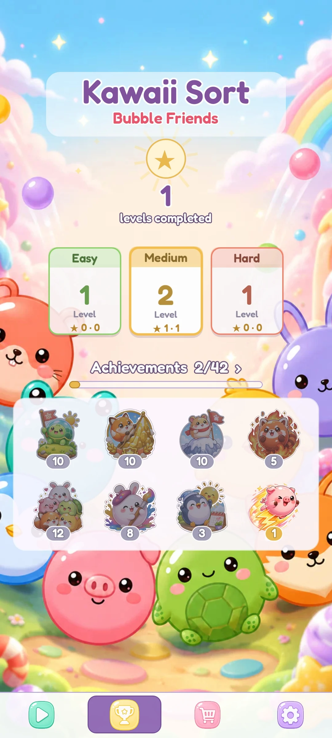Kawaii Sort: Bubble Friends screenshot