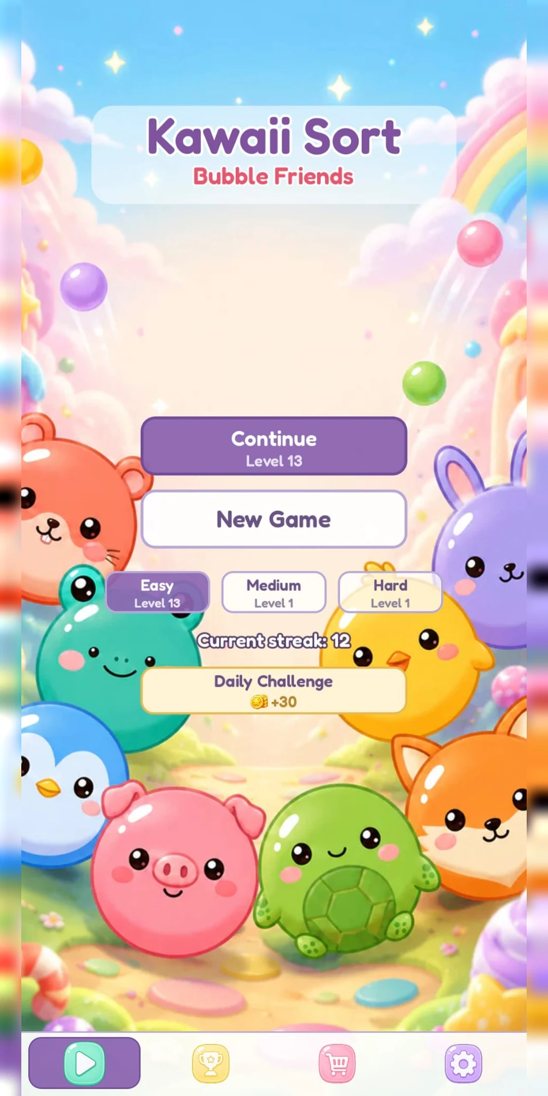 Kawaii Sort: Bubble Friends screenshot