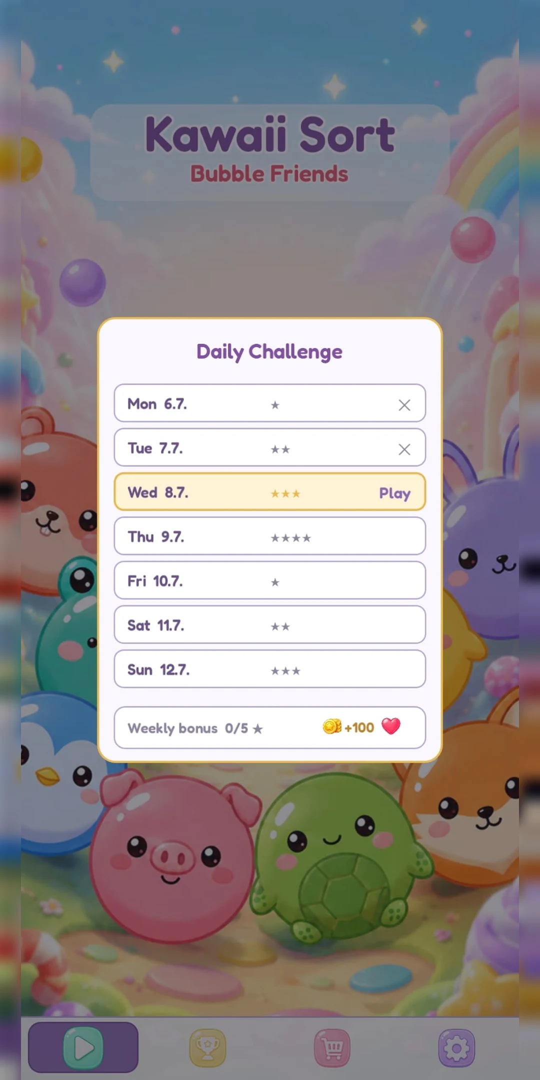 Kawaii Sort: Bubble Friends screenshot